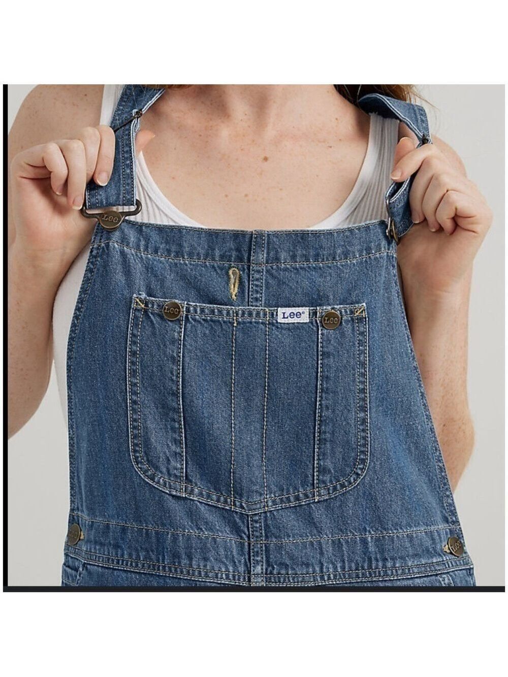 Lee distressed botton bob style shorts overalls new with tags size small